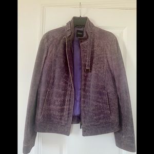 Versus by Gianni Versace Distressed Leather Jacket